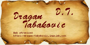 Dragan Tabaković vizit kartica
